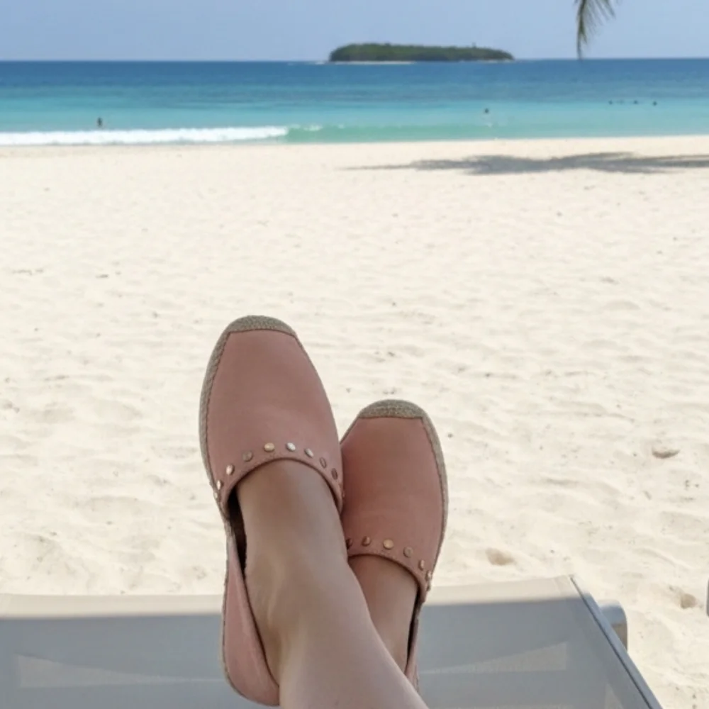Jimmy Choo pink studded suede espadrilles 7